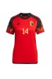 België Dries Mertens #14 Voetbaltruitje Thuis tenue Dames WK 2022 Korte Mouw